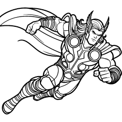 Thor para imprimir e colorir