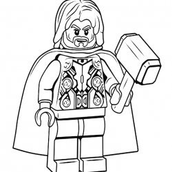 Thor para imprimir e colorir