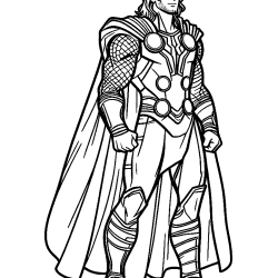Thor para imprimir e colorir