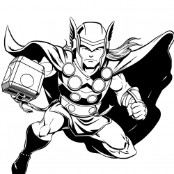 Thor para imprimir e colorir