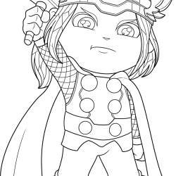 Thor para imprimir e colorir