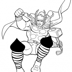 Thor para imprimir e colorir