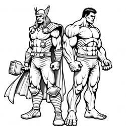 Thor para imprimir e colorir