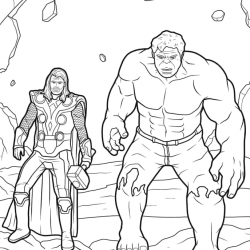 Thor para imprimir e colorir