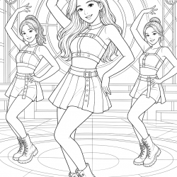 Twice para imprimir e colorir