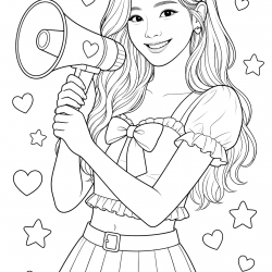 Twice para imprimir e colorir