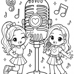 Twice para imprimir e colorir