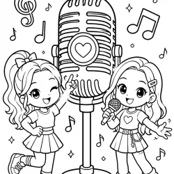 Twice para imprimir e colorir
