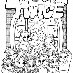 Twice para imprimir e colorir