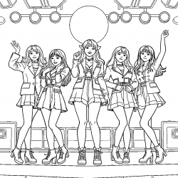 Twice para imprimir e colorir