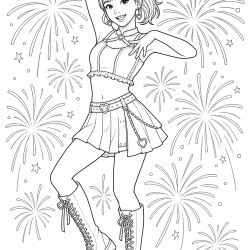 Twice para imprimir e colorir
