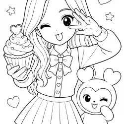 Twice para imprimir e colorir