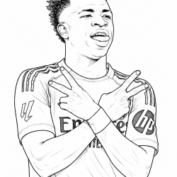 desenho de Vini Jr
