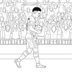 Vini Jr para imprimir e colorir
