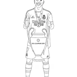 Vini Jr para imprimir e colorir
