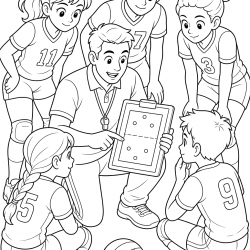 Vôlei para imprimir e colorir