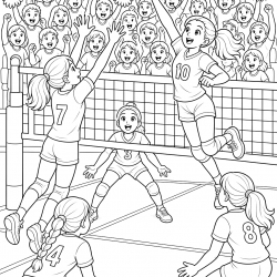 Vôlei para imprimir e colorir