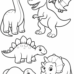 Dinossauros para imprimir e colorir