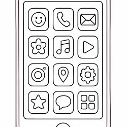 Celular para imprimir e colorir