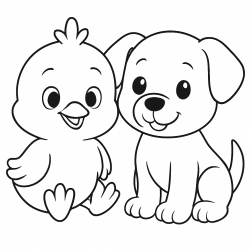 Cachorros para imprimir e colorir