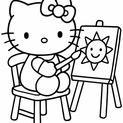 Hello Kitty para imprimir e colorir