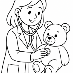 Médico para imprimir e colorir
