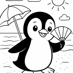 Pinguins para imprimir e colorir