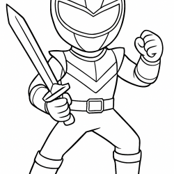 Power Rangers para imprimir e colorir