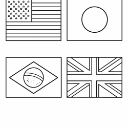 Bandeiras para imprimir e colorir