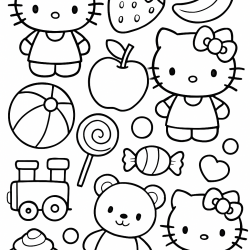 Hello Kitty para imprimir e colorir