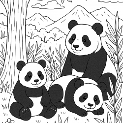 Panda para imprimir e colorir