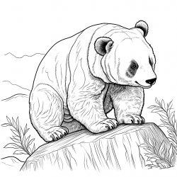 Panda para imprimir e colorir