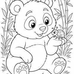 Panda para imprimir e colorir