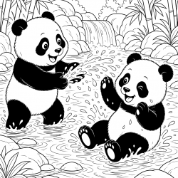 Panda para imprimir e colorir