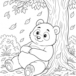 Panda para imprimir e colorir