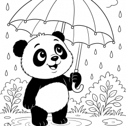 Panda para imprimir e colorir