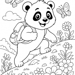 Panda para imprimir e colorir