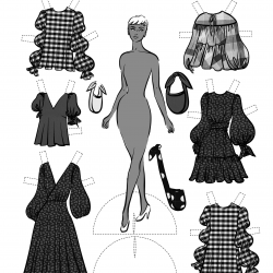 Paper doll para imprimir e colorir
