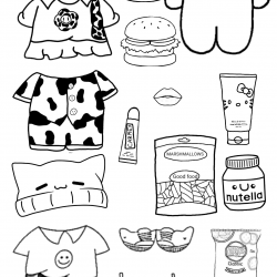 Paper doll para imprimir e colorir