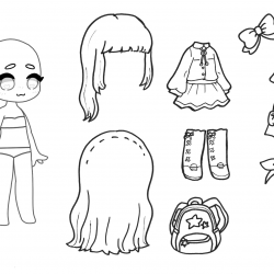 Paper doll para imprimir e colorir