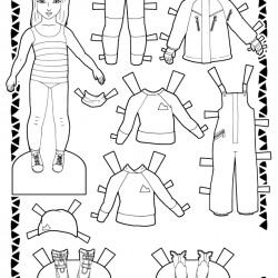 Paper doll para imprimir e colorir