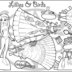 Paper doll para imprimir e colorir