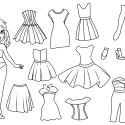 Paper doll para imprimir e colorir