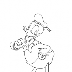 Pato Donald para imprimir e colorir