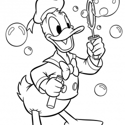 Pato Donald para imprimir e colorir