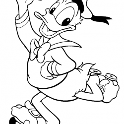 Pato Donald para imprimir e colorir