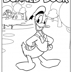 Pato Donald para imprimir e colorir