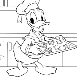 Pato Donald para imprimir e colorir