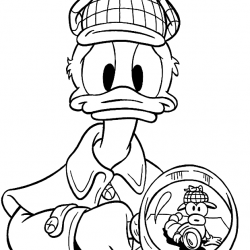Pato Donald para imprimir e colorir