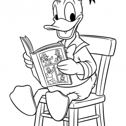 Pato Donald para imprimir e colorir